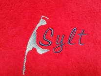 Handtuch bestickt mit Sylt